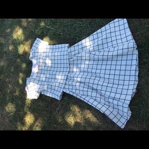 Black & white dress.